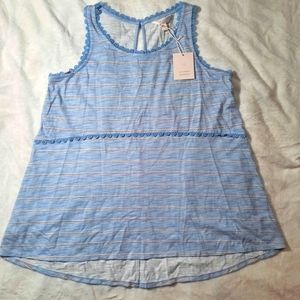 LC Lauren Conrad Peplum Tank Size Large. Color: Fiona Blue